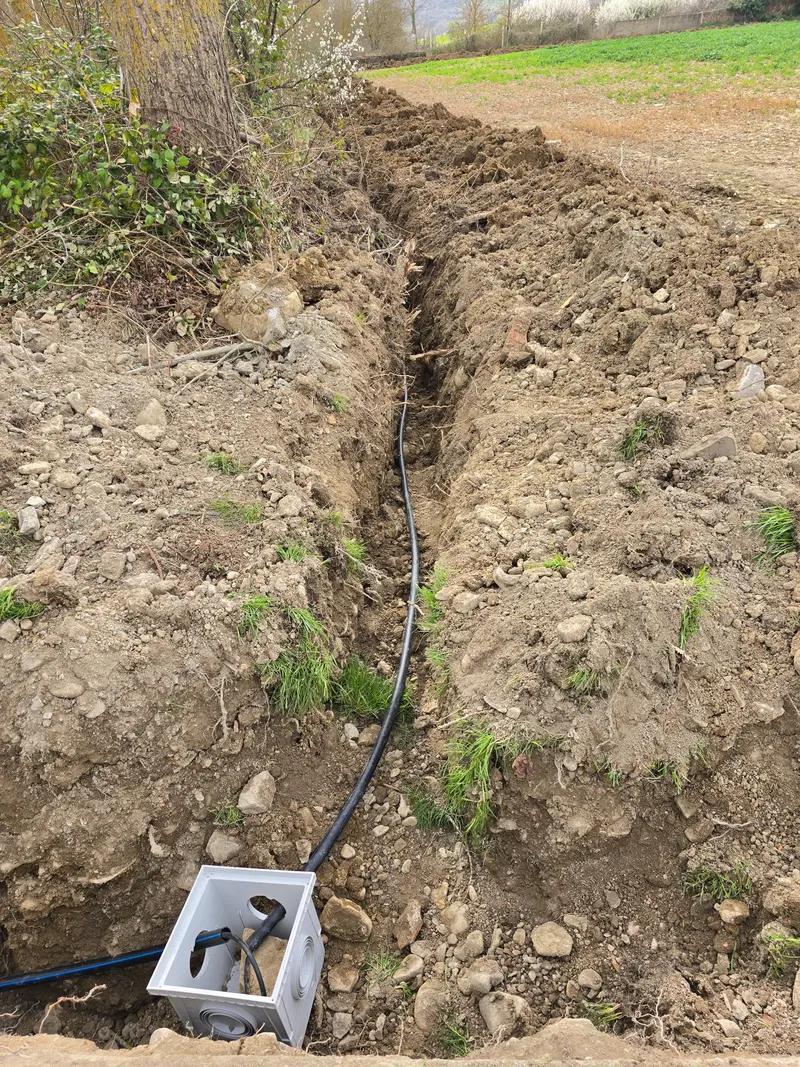 Canalización con arqueta