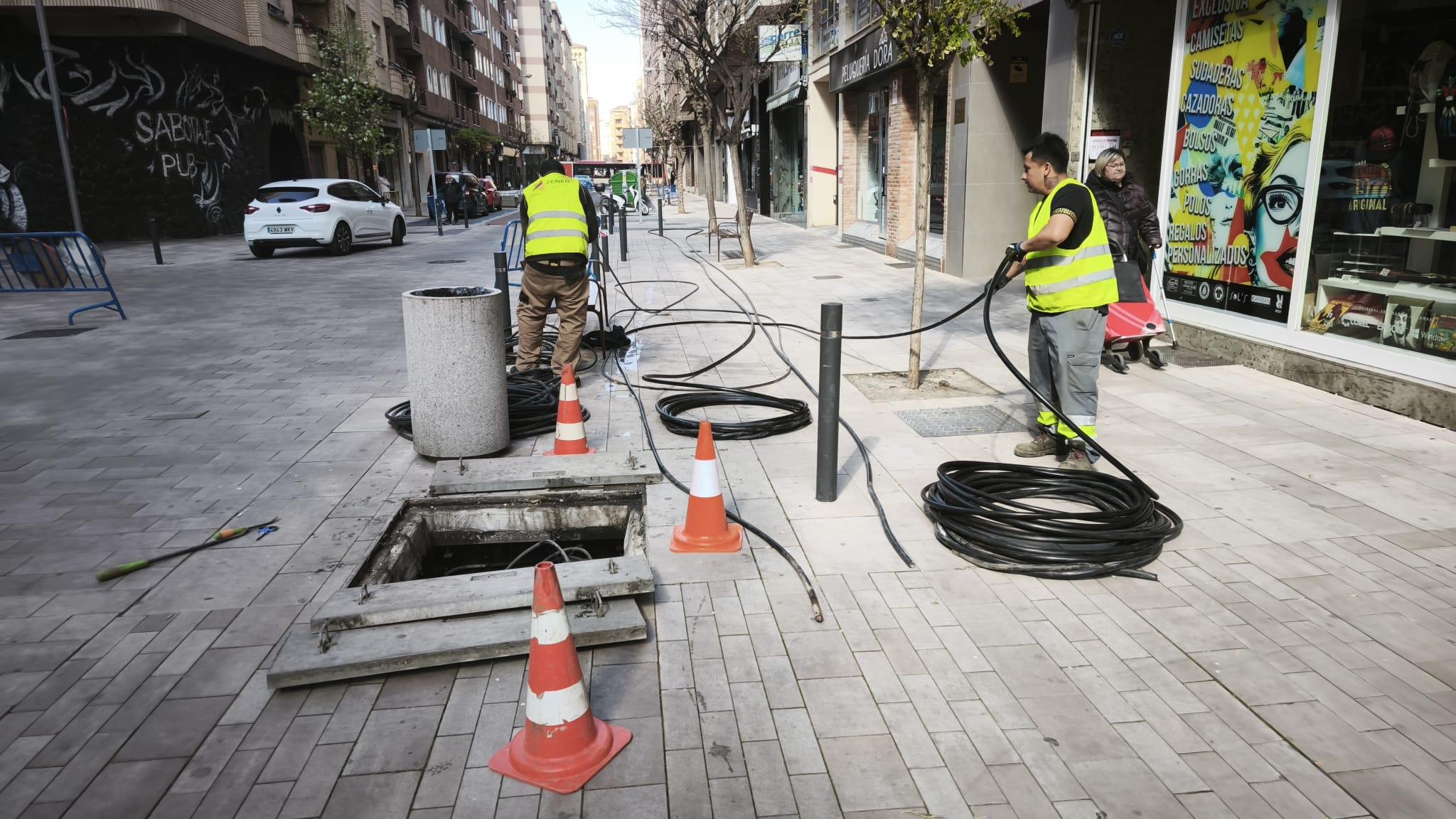 Tendido de fibra en casco urbano